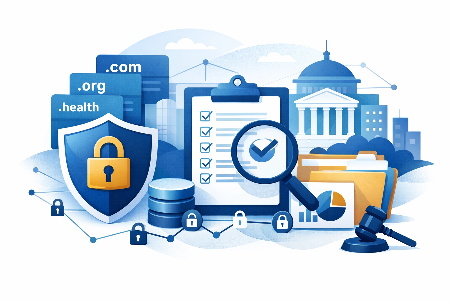 Auditable Privacy-First Domain Portfolios for Regulated Industries